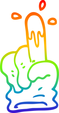 gökkuşağı gradyan çizgi çizimi bir insan tarafından çizilmiş tıbbi eldiven