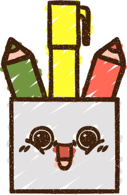 Bir insan tarafından çizilmiş Sanat Malzemeleri Tebeşiri