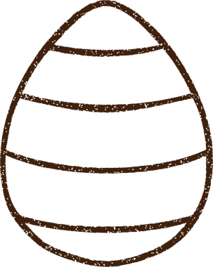 Bir insan tarafından çizilmiş Paskalya Yumurtası Kömürü