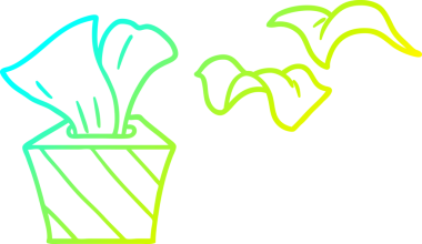 Bir insan tarafından çizilmiş bir kutu dokuların soğuk gradyan çizimi.