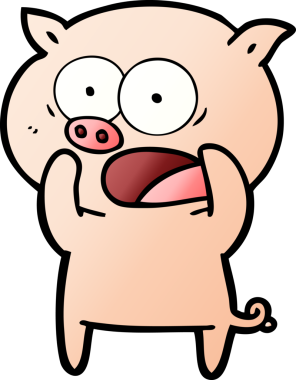 Bir insan tarafından çizilmiş domuz bağırması.