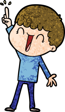 Bir insan tarafından çizilmiş harika bir fikri olan çizgi film adamı.