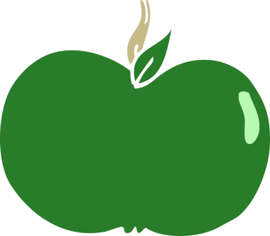 Bir insan tarafından çizilmiş sulu elma karalaması