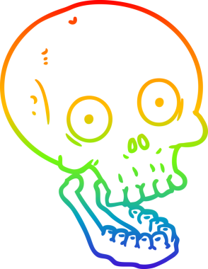 bir insanın çizdiği gökkuşağı gradyanı çizimi