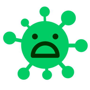 Bir insan tarafından çizilmiş basit bir şok virüsü.