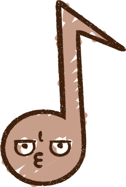 Bir insan tarafından çizilen Müzik Notu Tebeşiri