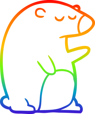 gökkuşağı gradyan çizgi çizimi bir insan tarafından çizilmiş bir çizgi ayı