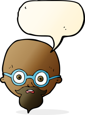 Bir insan tarafından çizilmiş sakallı bir karikatür.