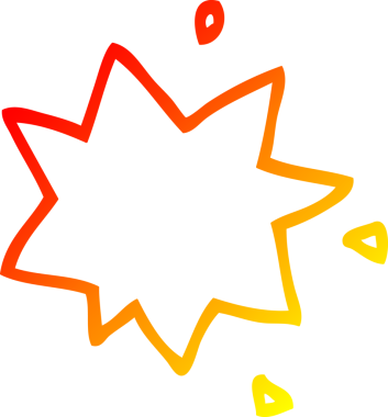 Bir insan tarafından çizilen karikatür çiziminin sıcak gradyanı