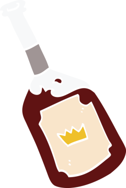 bir insan tarafından çizilmiş alkollü bir içecek.