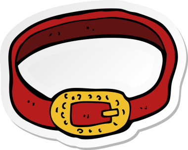 Bir insan tarafından çizilmiş çizgi film kemerinin çıkartması.