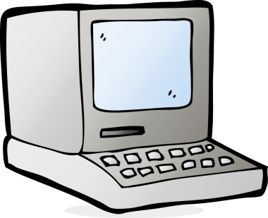 bir insan tarafından çizilmiş eski bir bilgisayar