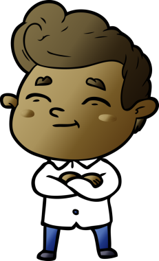 Bir insan tarafından çizilmiş mutlu çizgi film adamı.