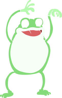 Bir insan tarafından çizilmiş karalama kurbağası.