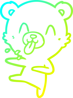 Soğuk gradyan çizgisi, dans eden kaba bir kutup ayısının insan tarafından çizilmiş dili.