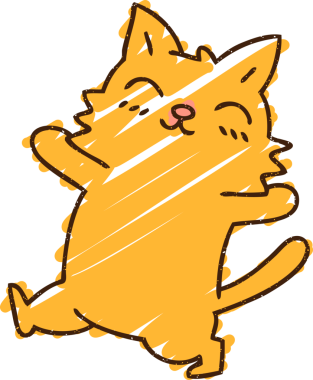 Yürüyen Kedi Tebeşiri Bir insan tarafından çizilmiş