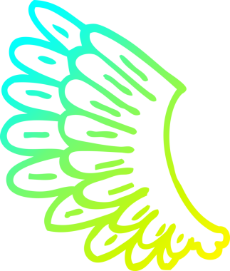 Bir insan tarafından çizilmiş bir çizgi filmin soğuk gradyan çizgisi.