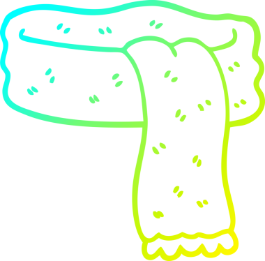 Bir insan tarafından çizilmiş karikatür eşarbının soğuk gradyan çizimi