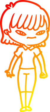 Bir insan tarafından çizilmiş bir karikatür kadın çizimi