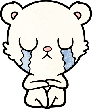 Bir insan tarafından çizilmiş kutup ayısı karikatürü