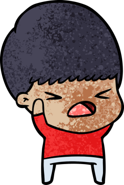 Çizgi film bir insan tarafından çizilmiş stresli adam