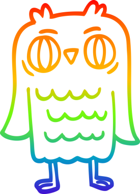 bir insan tarafından çizilmiş bir baykuşun çizimi.