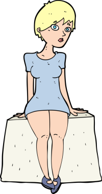 Çizgi film meraklısı kadın bir insan tarafından çizilmiş.