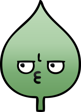 Bir insan tarafından çizilmiş dışavurumsal yaprağın gölgelenmiş çizimi