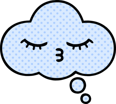 Bir insan tarafından çizilmiş bir düşünce baloncuğunun çizgi roman tarzı