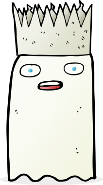 Bir insan tarafından çizilmiş garip bir hayalet.