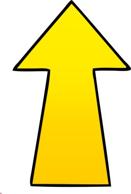 bir insan tarafından çizilmiş gölgelenmiş garip çizgi film oku