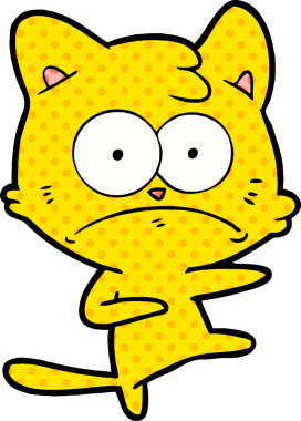 bir insan tarafından çizilmiş sinirli bir kedi.