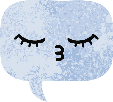 Bir insan tarafından çizilmiş bir konuşma baloncuğunun retro çizim tarzı karikatürü