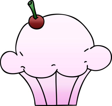 bir insan tarafından çizilmiş gölgelenmiş garip çizgi film keki.