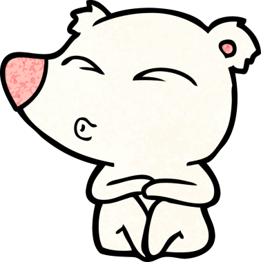 Bir insan tarafından çizilmiş kutup ayısı karikatürü