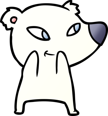 Bir insan tarafından çizilmiş kutup ayısı karikatürü