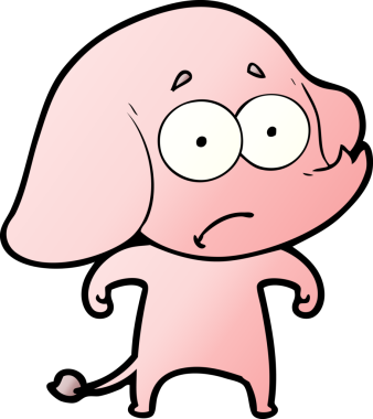 bir insan tarafından çizilmiş belirsiz bir fil.