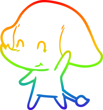 gökkuşağı gradyan çizimi bir insan tarafından çizilmiş karikatür çizimi