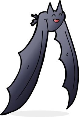 Bir insan tarafından çizilmiş uçan yarasa.