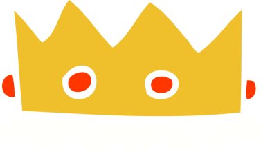 Bir insan tarafından çizilmiş kraliyet tacını karala