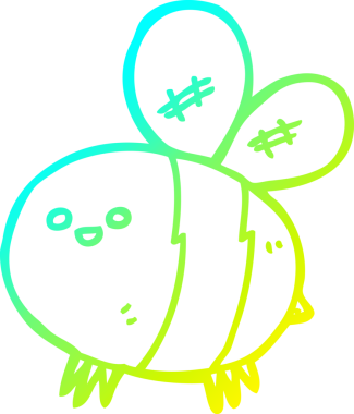 Bir insan tarafından çizilmiş karikatür arısı çizimi