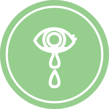 Ağlayan göz yuvarlak simgesi insan tarafından çizilmiş.