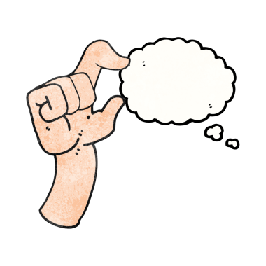 Serbest çizim düşünce baloncuğu desenli çizgi film eli bir insan tarafından çizilmiş küçük bir jest.