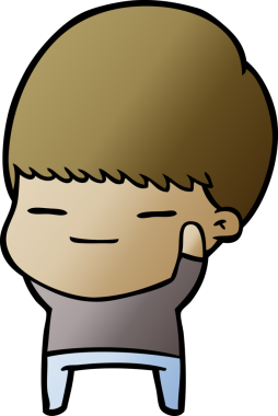 Bir insan tarafından çizilmiş kendini beğenmiş bir çocuk.