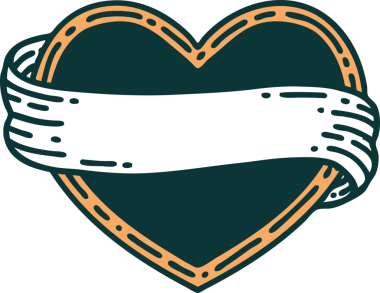 Bir insan tarafından çizilmiş kalp ve bayrağın ikonik dövme şekli