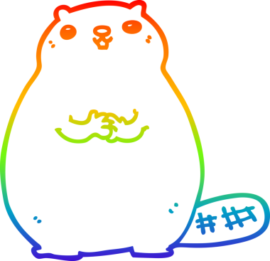 gökkuşağı gradyan çizimi bir insan tarafından çizilmiş bir kunduz