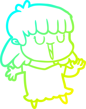 Bir insan tarafından çizilmiş bir karikatür kadın çizimi.