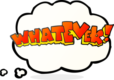 Serbest çizim düşünce balonu karikatürü, her neyse! Bir insan tarafından çizilmiş işaret