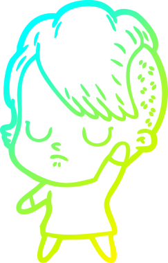 Bir insan tarafından çizilmiş bir karikatür kadın çizimi.