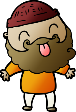 Bir insan tarafından çizilmiş sakallı bir adam.